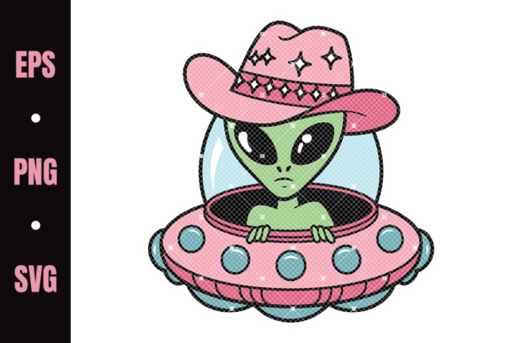 Alien in Pink Cowboy Hat Embroidery Design Review