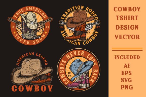 Cowboy Hand-Drawn Vector Illustration Review for Real Embroidery Projects