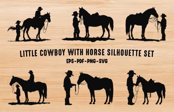 Little Cowboy on Horse Silhouette Bundle Review