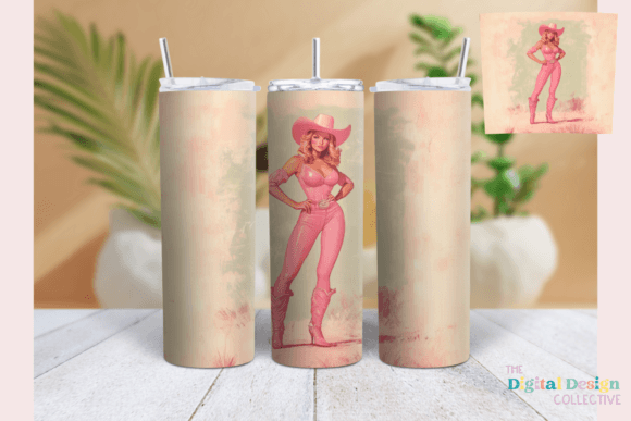 Pinup Girl Tumbler Wrap Design Western Review